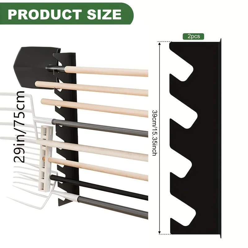 Gardening Tools Rack - Zware metalen tuin gereedschaphouder met opbergruimte