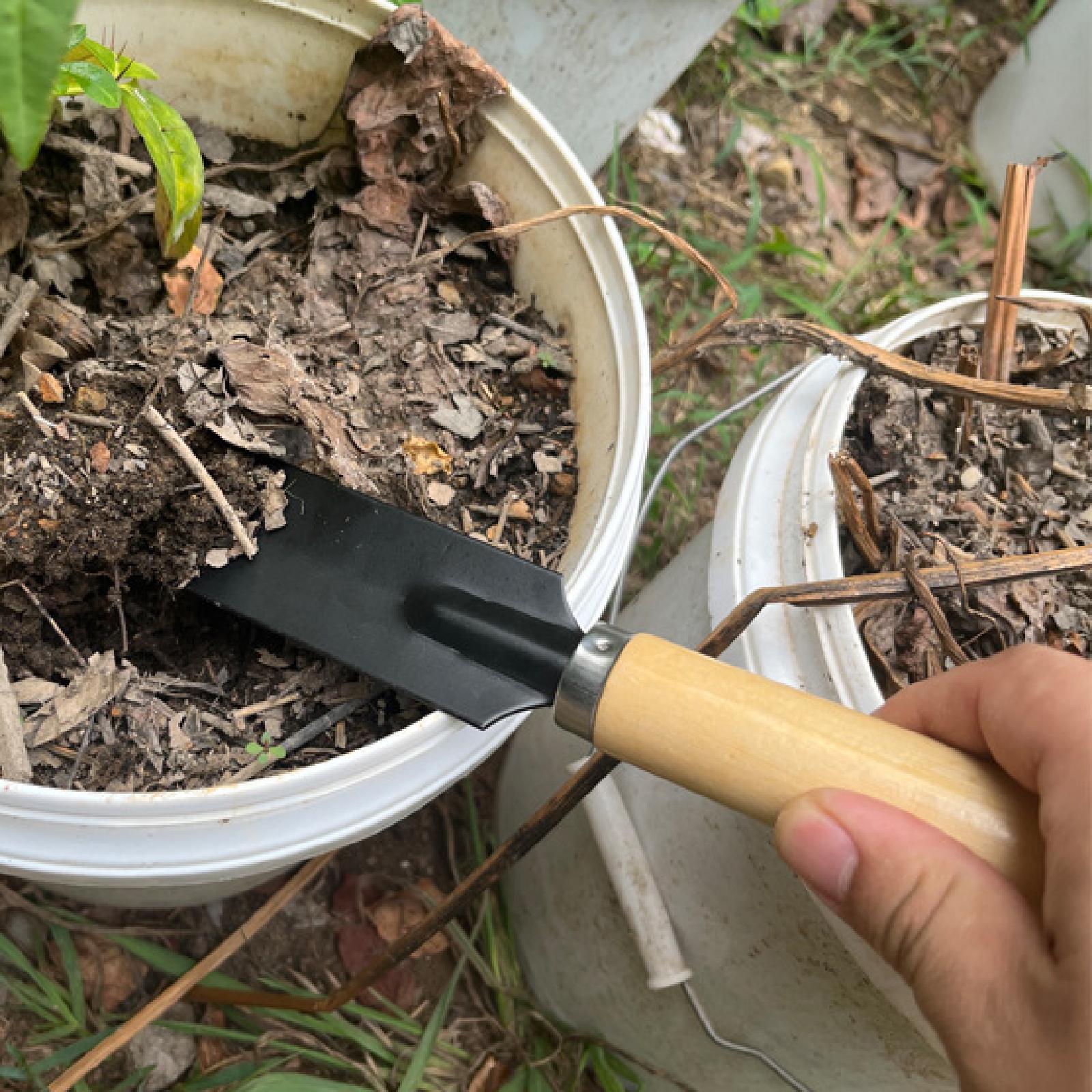 Gardening Tools For Digging - Klein tuinspade graafgereedschap Houten handvat Multifunctioneel