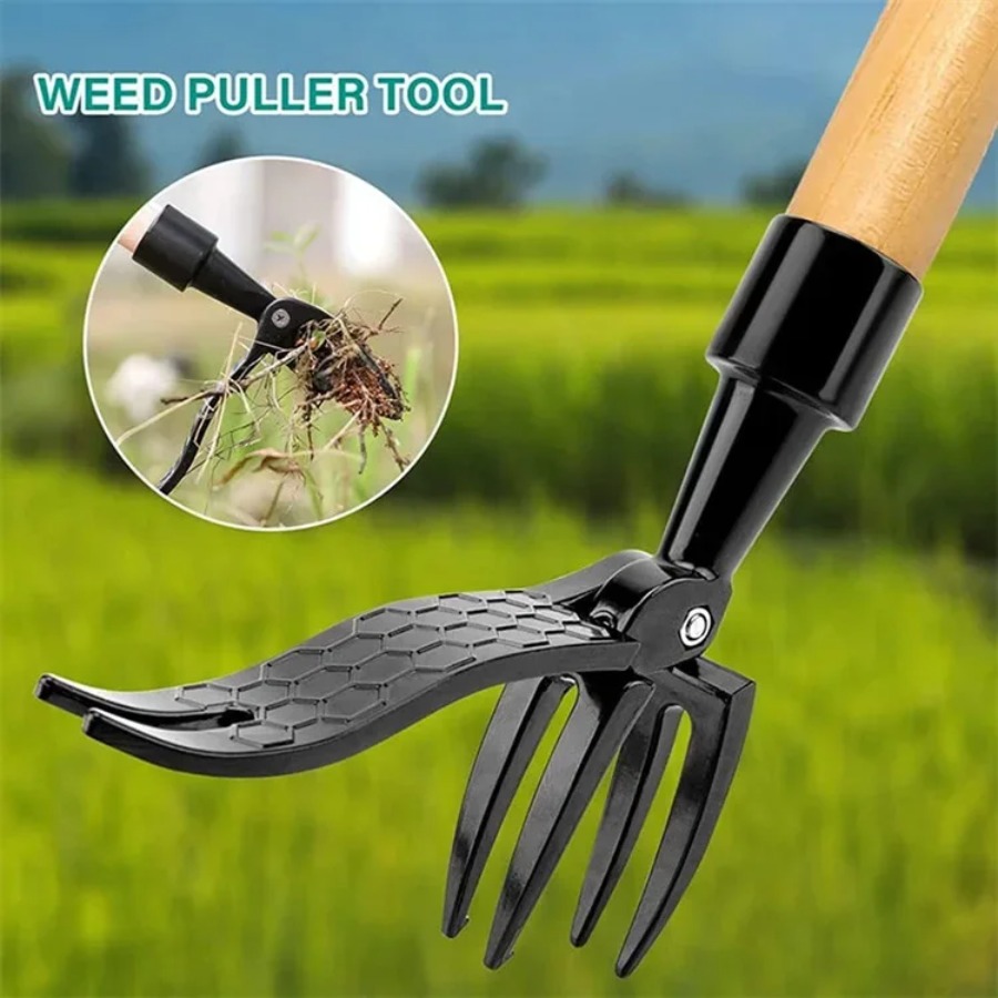 Gardening Tools For Digging - Opstaande onkruidtrekker met schroefgaten, draagbare onkruidkop,