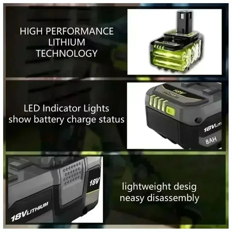 RYOBI 18V Batterij 8.0Ah Lithi - Gardening Tools Ryobi recensie en prijs