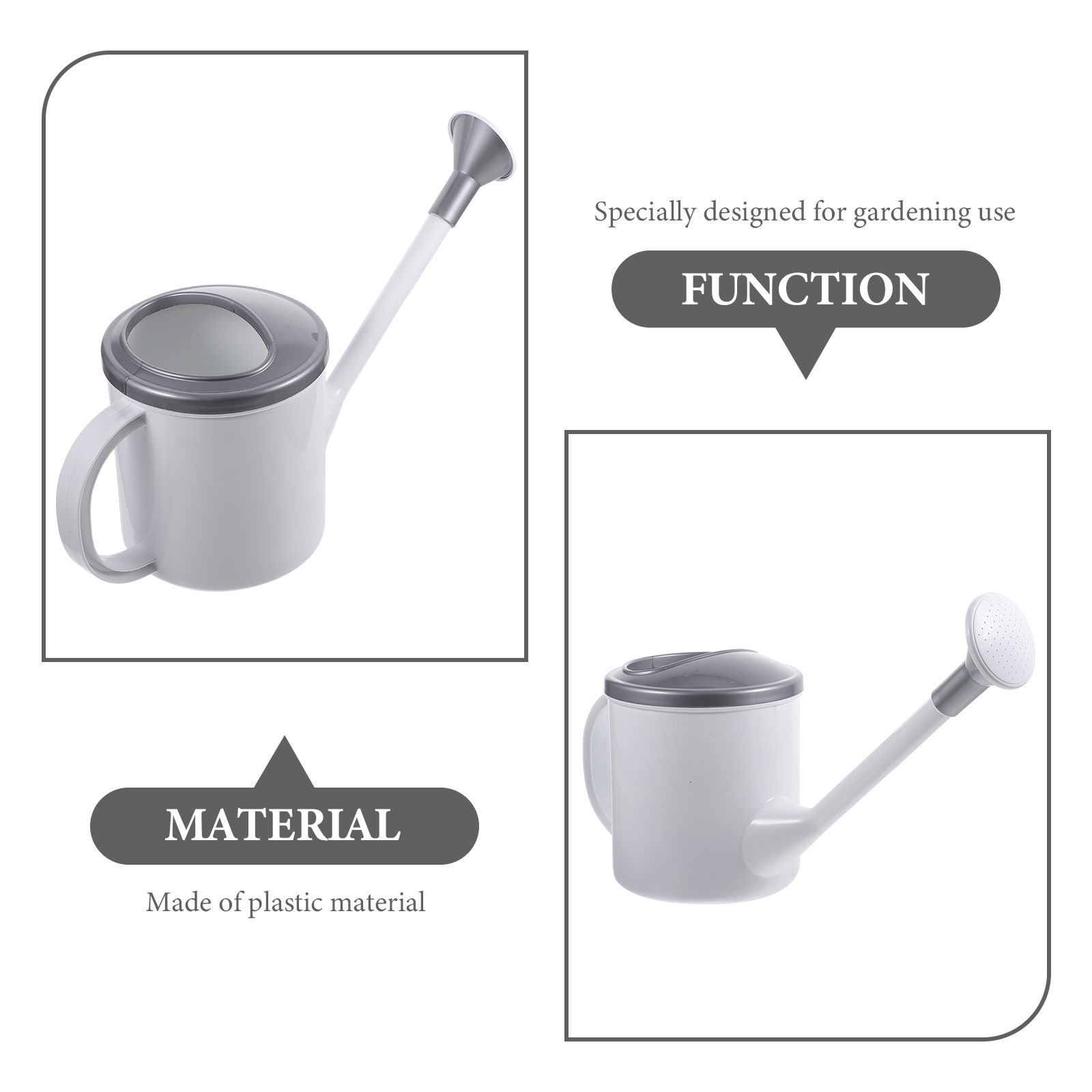 Gletsjergrauwe plastic gieter  - Watering Can Long Spout recensie en prijs