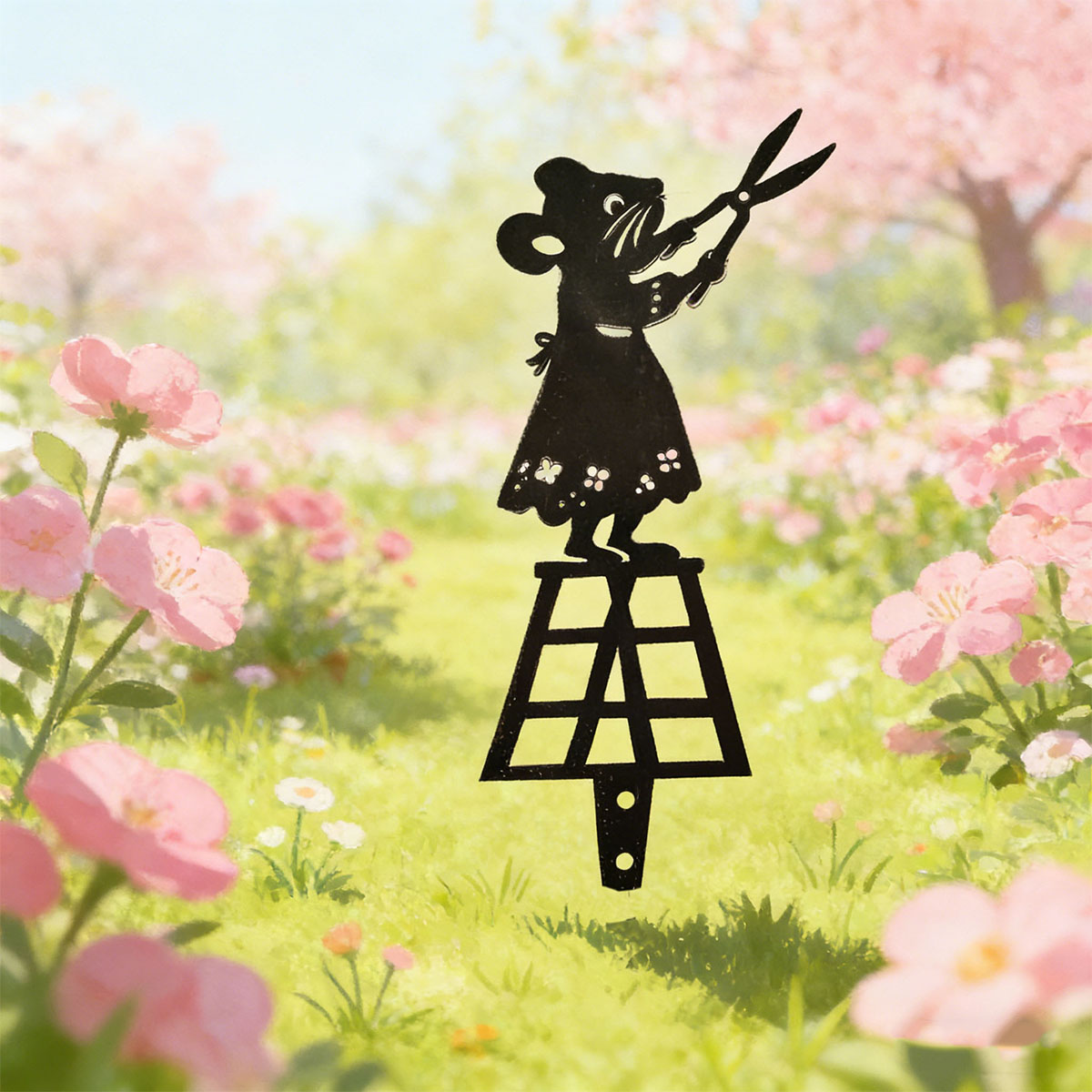 Zwarte silhouetlijn metalen tu - Gardening Tools Vegetables recensie en prijs