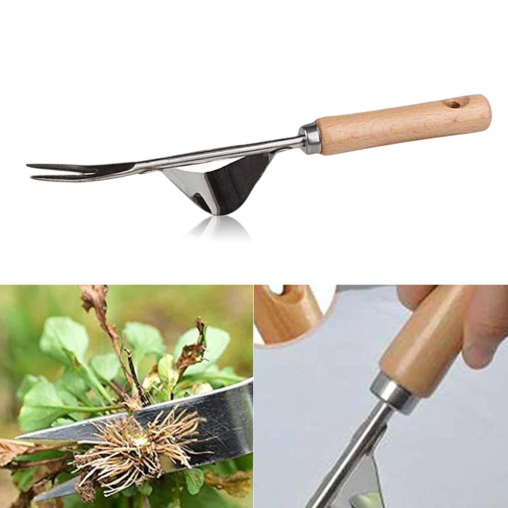 1 Stuks Hout Handvat Roestvrij - Weed Puller recensie en prijs